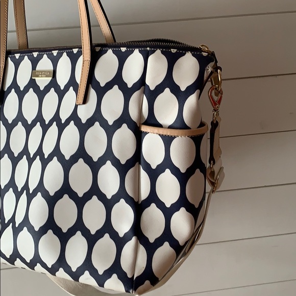 Kate Spade baby bag in lemon print.